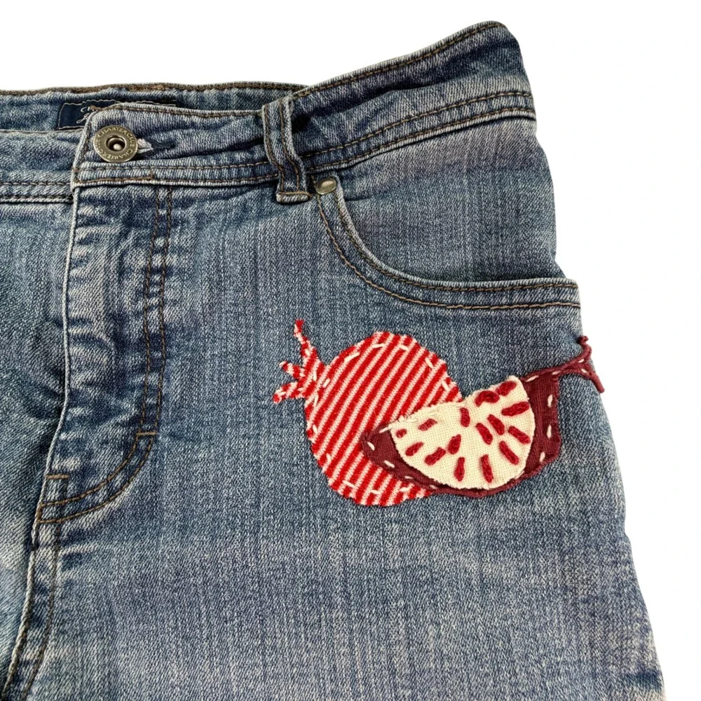 Charter Club Jeans Classic Straight Cotton Blend 6P Blue Pomegranate Patchwork